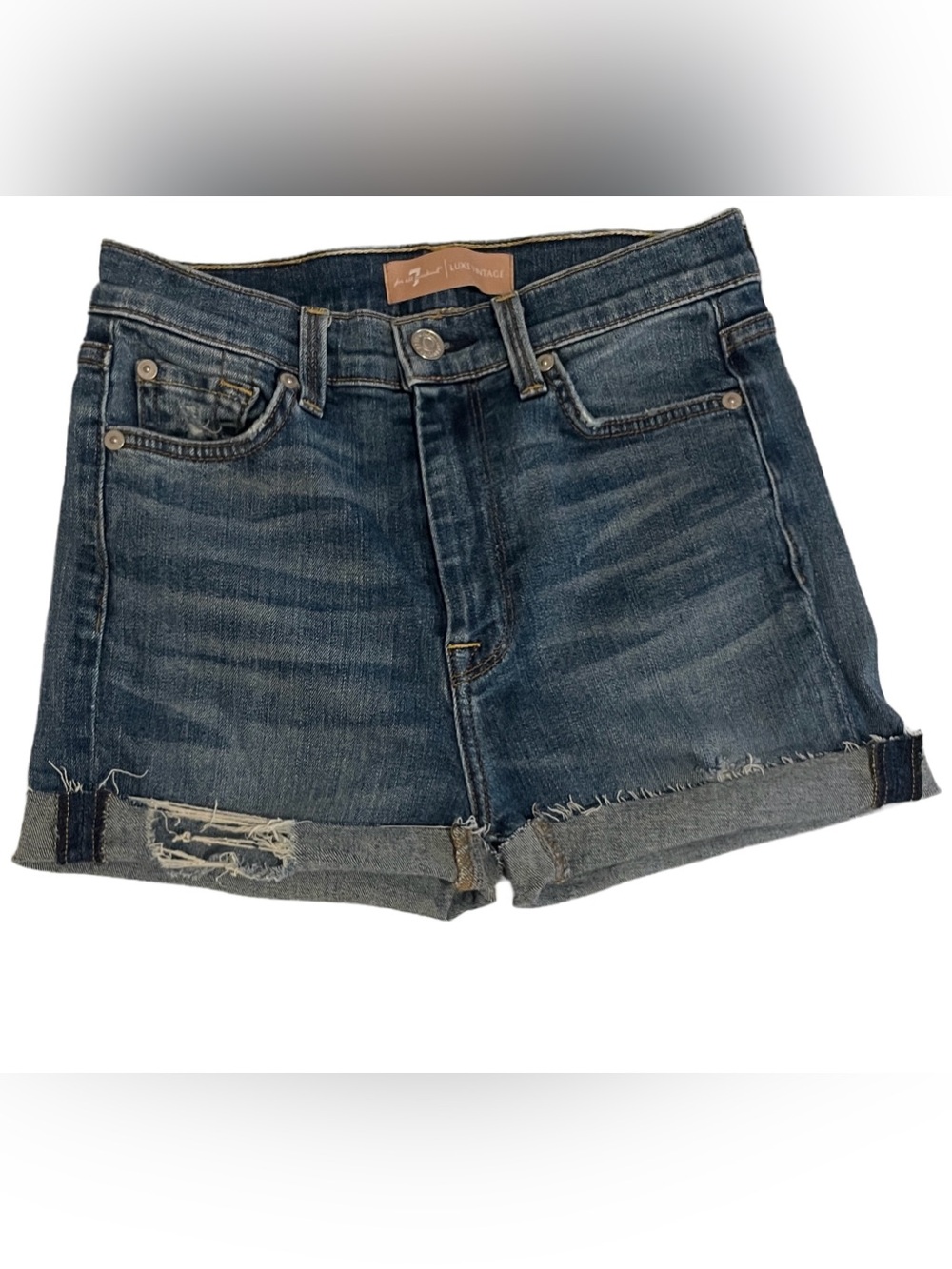 7 for all mankind High rise denim shorts